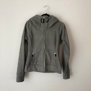 Bench Black & White Chevron Zipped Sweater